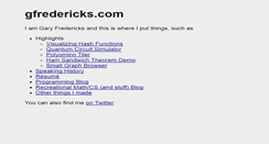 Desktop Screenshot of gfredericks.com