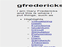 Tablet Screenshot of gfredericks.com